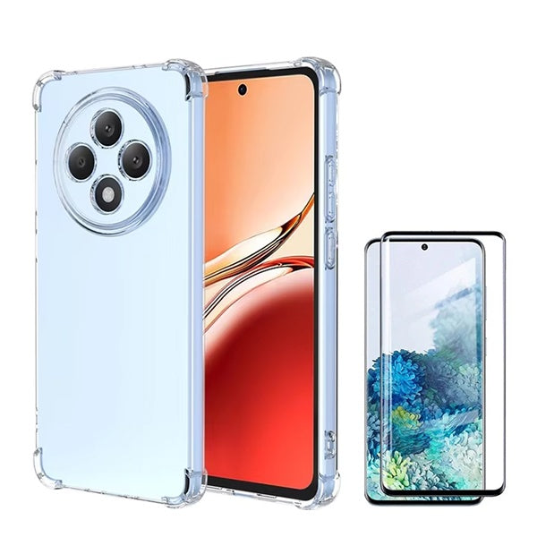 Kit Capa Superprotect Anti-Shock + Vidro Premium Full Cover para Oppo Reno12 FS 5G - Transparente