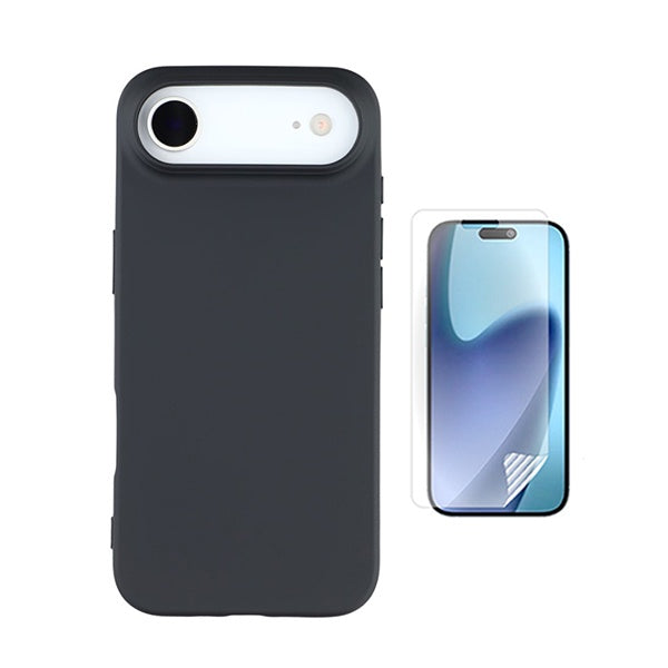 Kit Película Hydrogel Frente + Capa Silicone Líquido PHONECARE Para Apple iPhone 17 Air - Preto