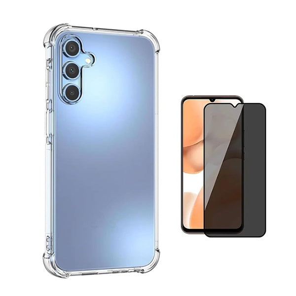 Kit Capa Superprotect Anti-Shock + Película de Vidro Anti-Spy PHONECARE Para Samsung Galaxy A18 4G - Transparente