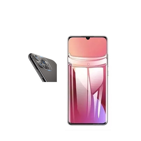 Kit Película Hydrogel Full Cover Frente + Câmara para Realme C53 Transparente