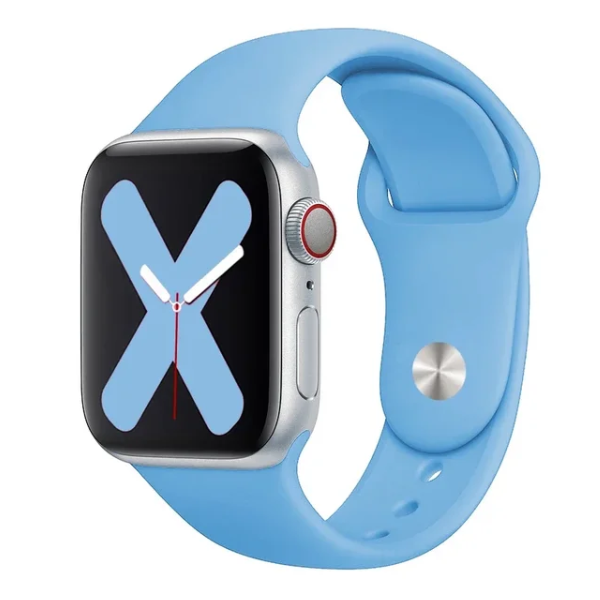 Bracelete Smoothsilicone PHONECARE Para Apple Watch Series 12 - 42mm - Azul Céu