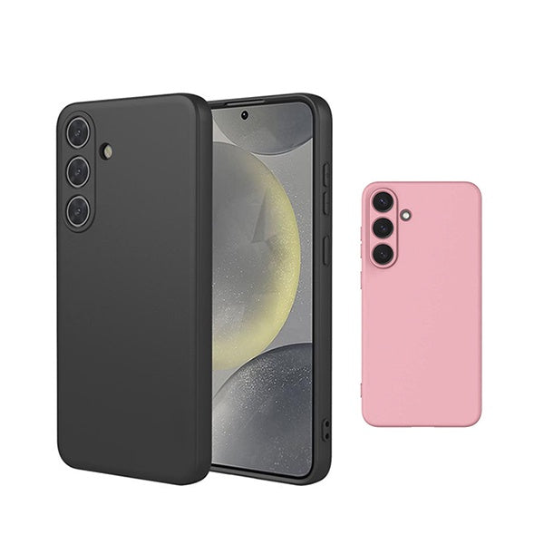 Kit 2x Capa Silicone Líquido PHONECARE Para Samsung Galaxy S26 - Preto / Rosa