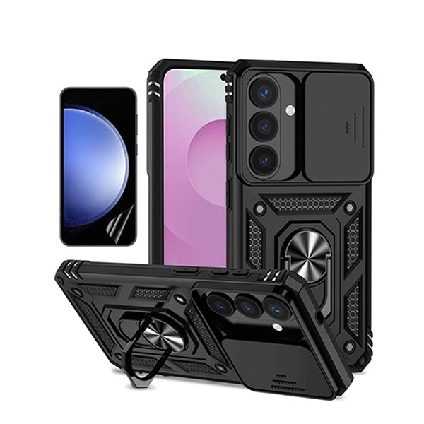 Kit Película Hydrogel Frente + Capa Magnetic Slide Window PHONECARE Para Samsung Galaxy S26 - Preto