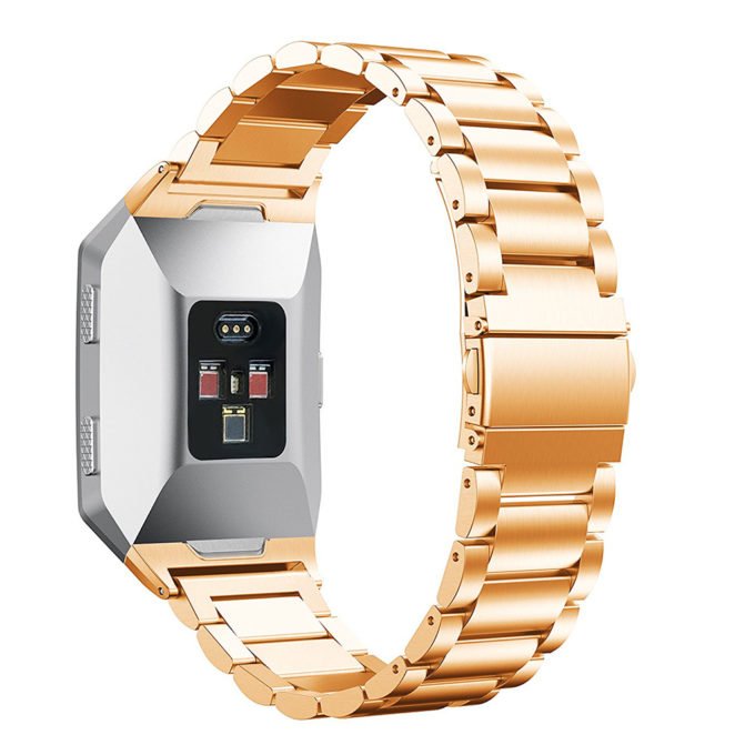 Bracelete Aço Stainless Lux + Ferramenta para Fitbit Ionic - Ouro