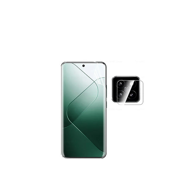 Kit Película Hydrogel Full Cover Frente + Câmara para Xiaomi 14 Transparente