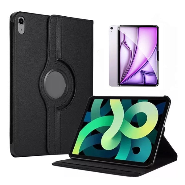 Kit Capa 360 Rotation Anti-Impact Protection + Vidro Temperado PHONECARE Para Apple iPad Air 13 (2026) - Preto