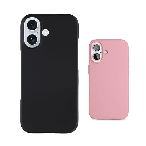Kit 2x Capa Silicone Líquido PHONECARE Para Apple iPhone 17 - Preto / Rosa