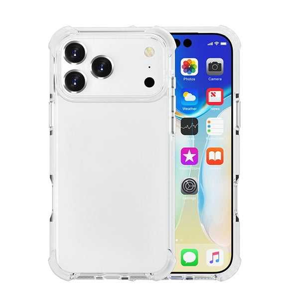 Kit Capa Superprotect Anti-Shock + Película de Vidro Anti-Spy PHONECARE Para Apple iPhone 17 Pro Max - Transparente