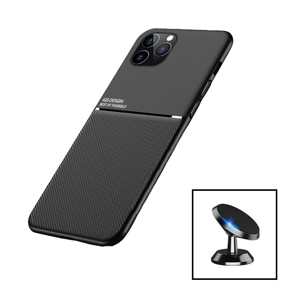 Kit Capa Magnetic Lux + Suporte Magnético de Carro para Xiaomi Redmi 12 - Preto
