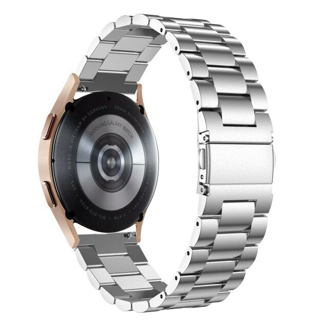 Bracelete Aço Stainless Lux + Ferramenta para Samsung Galaxy Watch4 - 44mm - Cinza