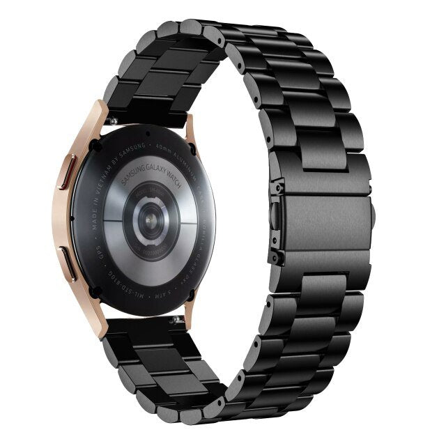Bracelete Aço Stainless Lux + Ferramenta para Samsung Galaxy Watch4 Bluethtooth 4G - 40mm - Preto