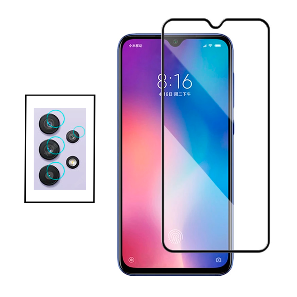 Kit Película de Camara Traseira + Vidro Premium Full Cover para Samsung Galaxy A32 4G