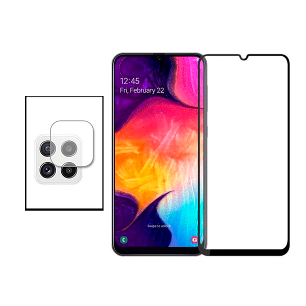 Kit Película de Camara Traseira + Vidro Premium Full Cover para Samsung Galaxy F22