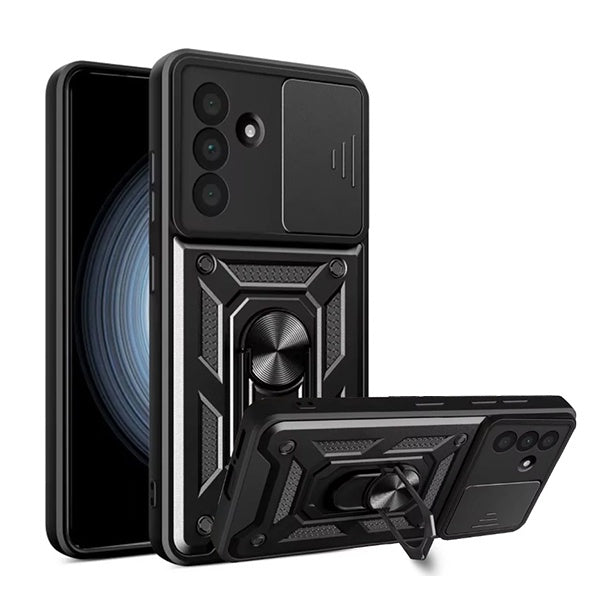 Kit Película Hydrogel Frente + Capa Magnetic Slide Window PHONECARE Para Samsung Galaxy A36 5G - Preto