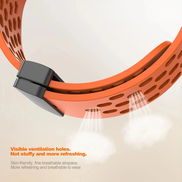 Bracelete MagneticBreathSilicon PHONECARE Para Honor Watch 5 Pro - Laranja