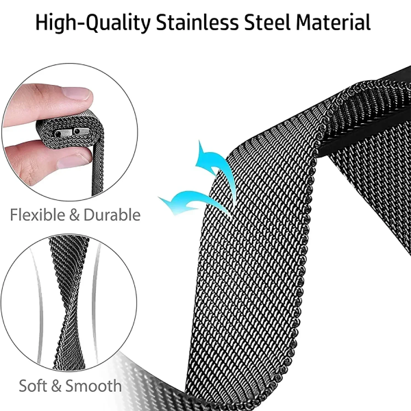 Bracelete Milanese Loop Fecho Magnético PHONECARE Para Garmin Venu 4 - 41 mm - Cinza