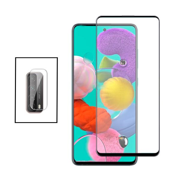 Kit Película de Camara Traseira + Vidro Premium Full Cover para Huawei P Smart 2021