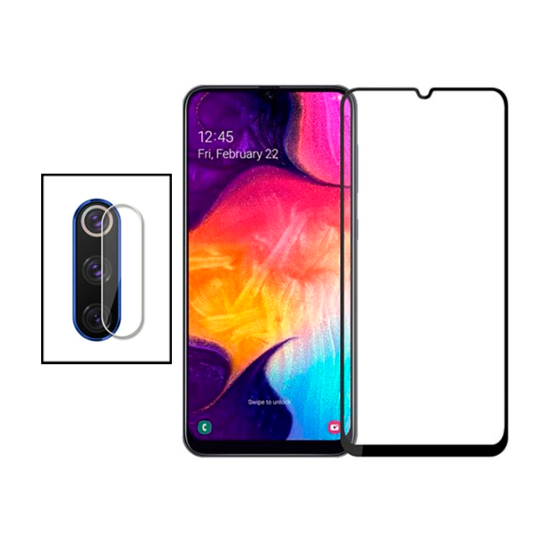 Kit Película de Camara Traseira + Vidro Premium Full Cover para Huawei P30 Lite New Edition