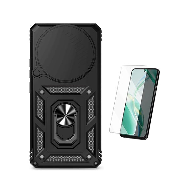 Kit Vidro Clearglass + Capa Magnetic Slide Window PHONECARE Para Xiaomi Redmi Note 15 5G - Preto
