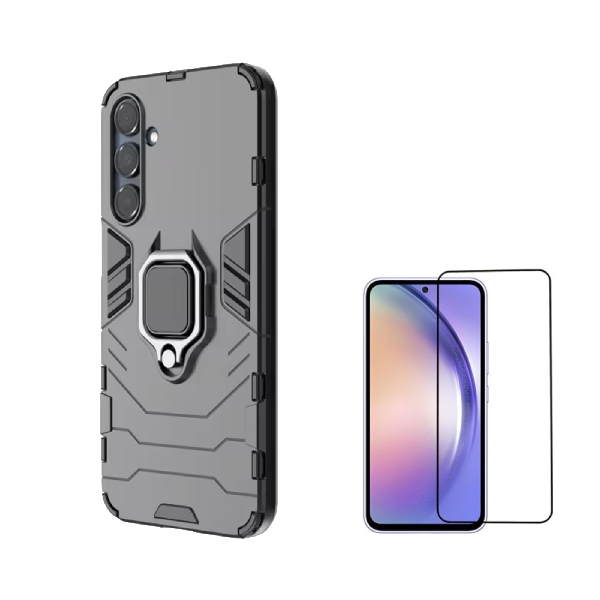 Kit Vidro Temperado + Capa Military PHONECARE Para Samsung Galaxy A36 - Preto