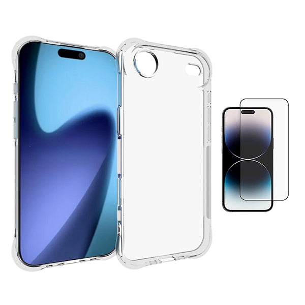 Kit Capa Superprotect Anti-Shock + Vidro Temperado PHONECARE Para Apple iPhone 17 Air - Transparente