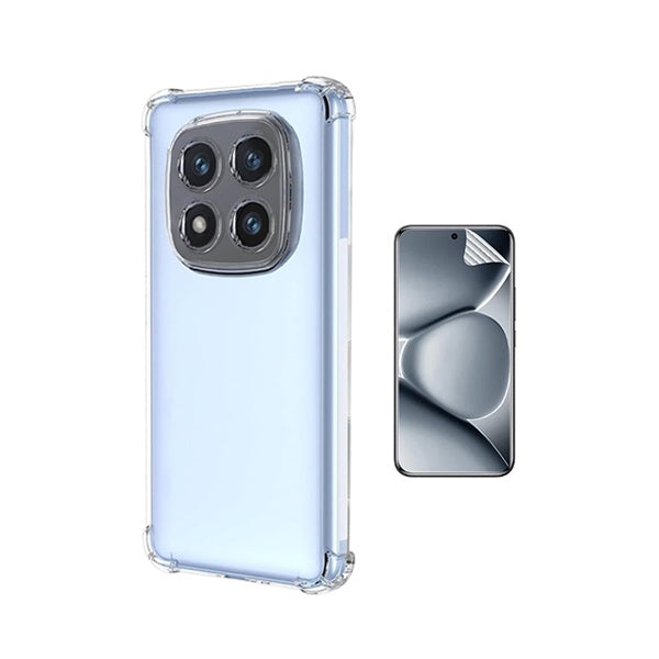 Kit Capa Superprotect Anti-Shock + Pelicula Hydrogel Frente PHONECARE Para Xiaomi Redmi Note 15 Pro + Plus - Transparente