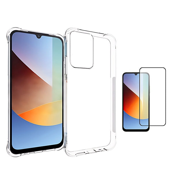 Kit Capa Superprotect Anti-Shock + Vidro Temperado PHONECARE Para Xiaomi Redmi 15a - Transparente