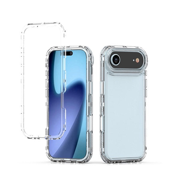 Kit Capa 360° Impact Protection + 1 Gripholder + 1 Suporte PHONECARE Para Apple iPhone 17 Air - Transparente/Preto