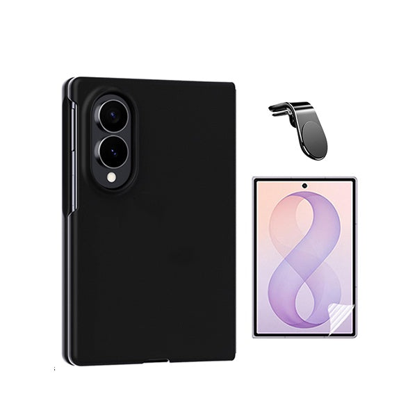 Kit Película Hydrogel Frente + Capa Silicone Líquido + Suporte L PHONECARE Para Samsung Galaxy Z Fold8 - Preto