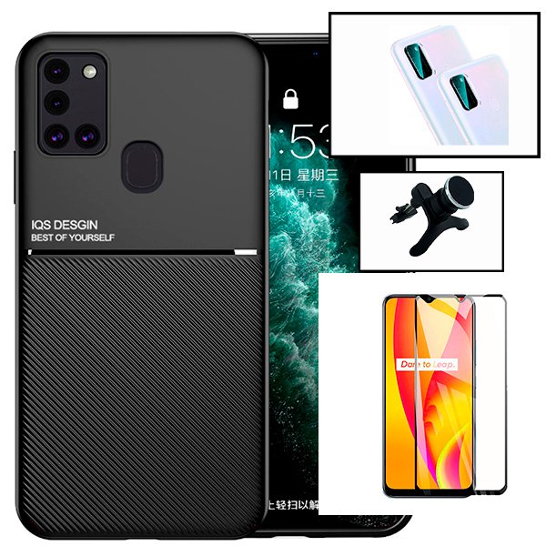 Kit Película de Vidro Nano Curved UV + Capa Invisible Bumper + Suporte Magnético L Safe Driving Carro para Huawei Mate 30 Pro