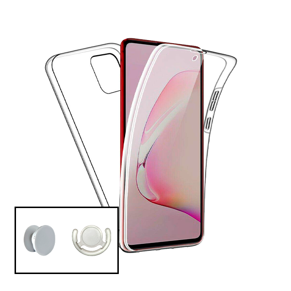 Kit Capa 3x1 360° Impact Protection + 1 GripHolder + 1 Suporte GripHolder Branco para Samsung Galaxy M22