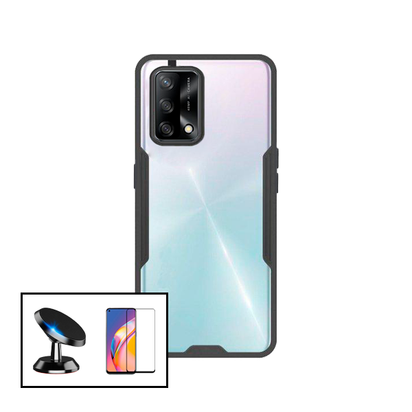 Kit Película 5d Anti-Spy + Capa Magnetic Military Defender Slide Window Anti-Impacto + Suporte Magnético L Safe Driving Carro para Apple iPhone 16 Plus - Preto
