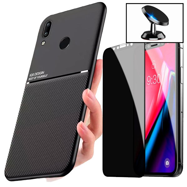 Kit Película Hydrogel Full Cover Frente + Capa 3X1 Military Defender para Xiaomi Redmi 13C - Preto