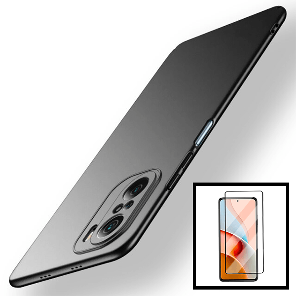 Kit Vidro Premium Full Cover + Capa SlimShield para Xiaomi Mi 11X Pro - Preto