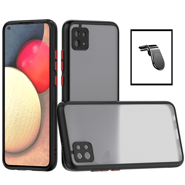Kit Capa Anti Choque Camera Protection + Suporte Magnético L Safe Driving Carro para Xiaomi Mi 11 Lite 5G NE - Preto