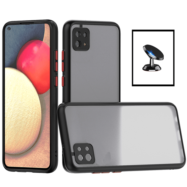 Kit Capa Anti Choque Camera Protection + Suporte Magnético de Carro para Xiaomi Mi 11 Lite 5G NE - Preto