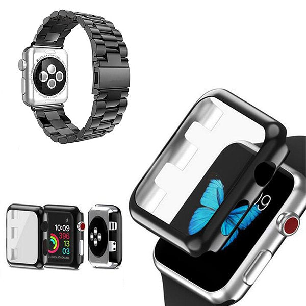 Kit Bracelete Aço Stainless Lux + Ferramenta + Capa Anti-Impacto