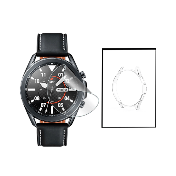 Kit Capa SuperProtect + Película Hydrogel para Samsung Galaxy Watch4 42mm