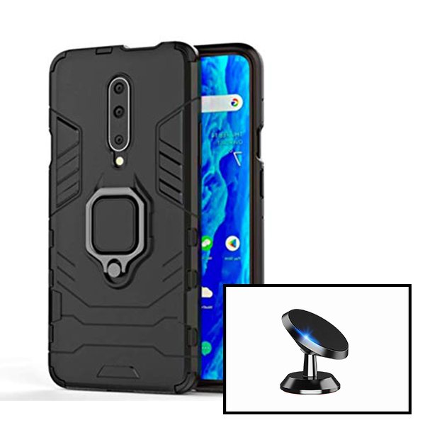 Kit Suporte Magnético de Carro + Capa 3X1 Military Defender para OnePlus 7T Pro