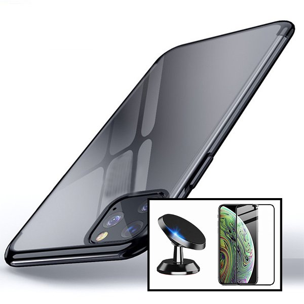 Kit Vidro Premium Full Cover + Capa SlimArmor + Suporte Magnético de Carro para Apple iPhone 13 Mini - Preto