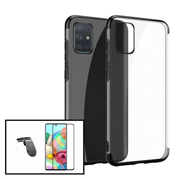 Kit Vidro Premium Full Cover + Capa SlimArmor + Suporte Magnético L Safe Driving Carro para Samsung Galaxy A51 5G
