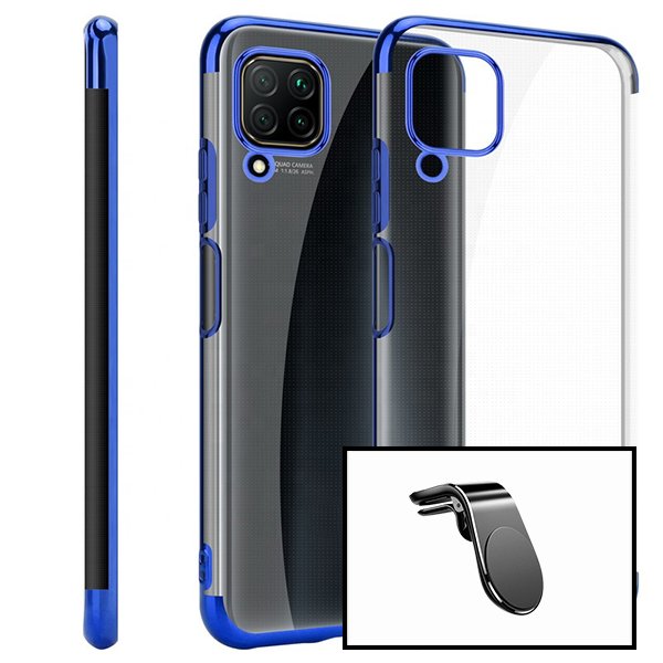 Kit Suporte Magnético L Safe Driving Carro + Capa SlimArmor para Samsung Galaxy A21s - Azul
