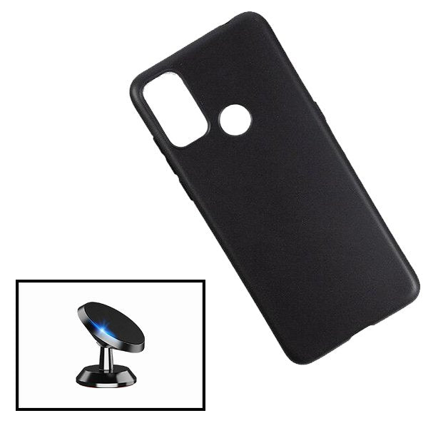 Kit Suporte Magnético de Carro + Capa Silicone Líquido para Alcatel 1s (2021)