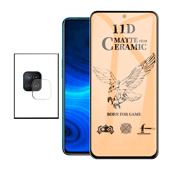 Kit Película CeramicGlass + Película de Camara para Samsung Galaxy F62