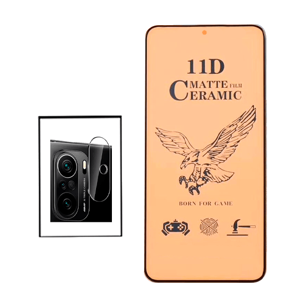Kit Película CeramicGlass + Película de Camara para Xiaomi Redmi K40 Pro+ Plus