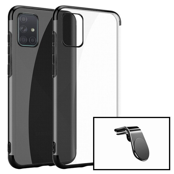 Kit Suporte Magnético L Safe Driving Carro + Capa SlimArmor para Xiaomi Redmi Note 10 Lite - Preto