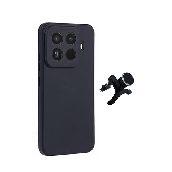 Kit Suporte Magnético Reforçado + Capa Silicone Líquido PHONECARE Para Xiaomi 15T Pro 5G - Preto