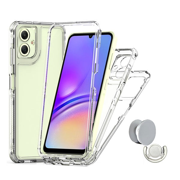 Kit Capa 360° Impact Protection + 1 Gripholder + 1 Suporte PHONECARE Para Samsung Galaxy A07 - Transparente/Branco