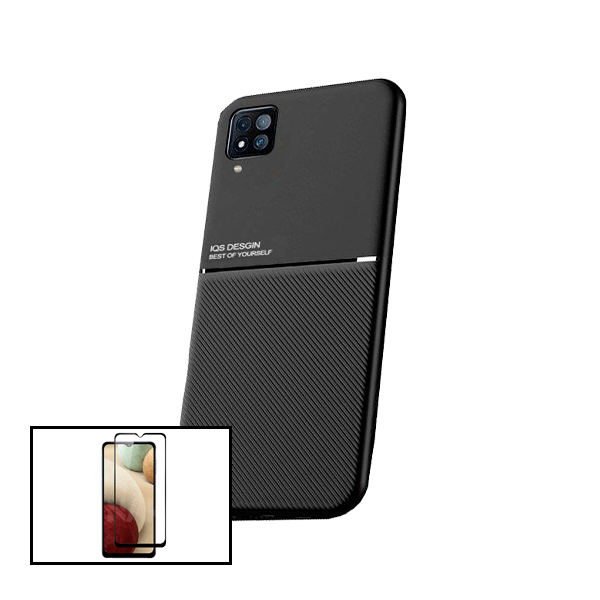 Kit Capa Magnetic Lux + 5D Full Cover para Samsung Galaxy A12