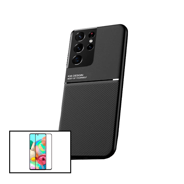 Kit Capa Magnetic Lux + 5D Full Cover para Samsung Galaxy S21 Ultra 5G